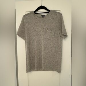 Theory Light Gray Short Sleeve Tee